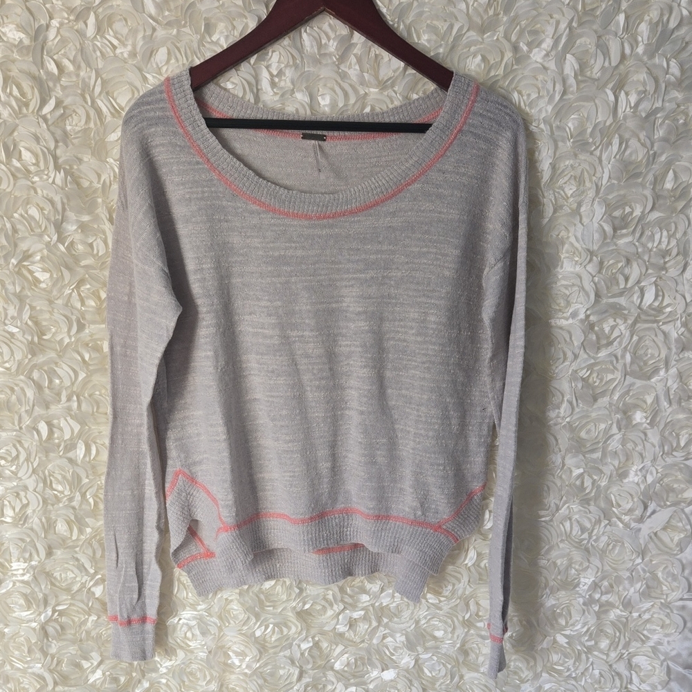Free People Silver and Pink Women's Lightweight  Sweater